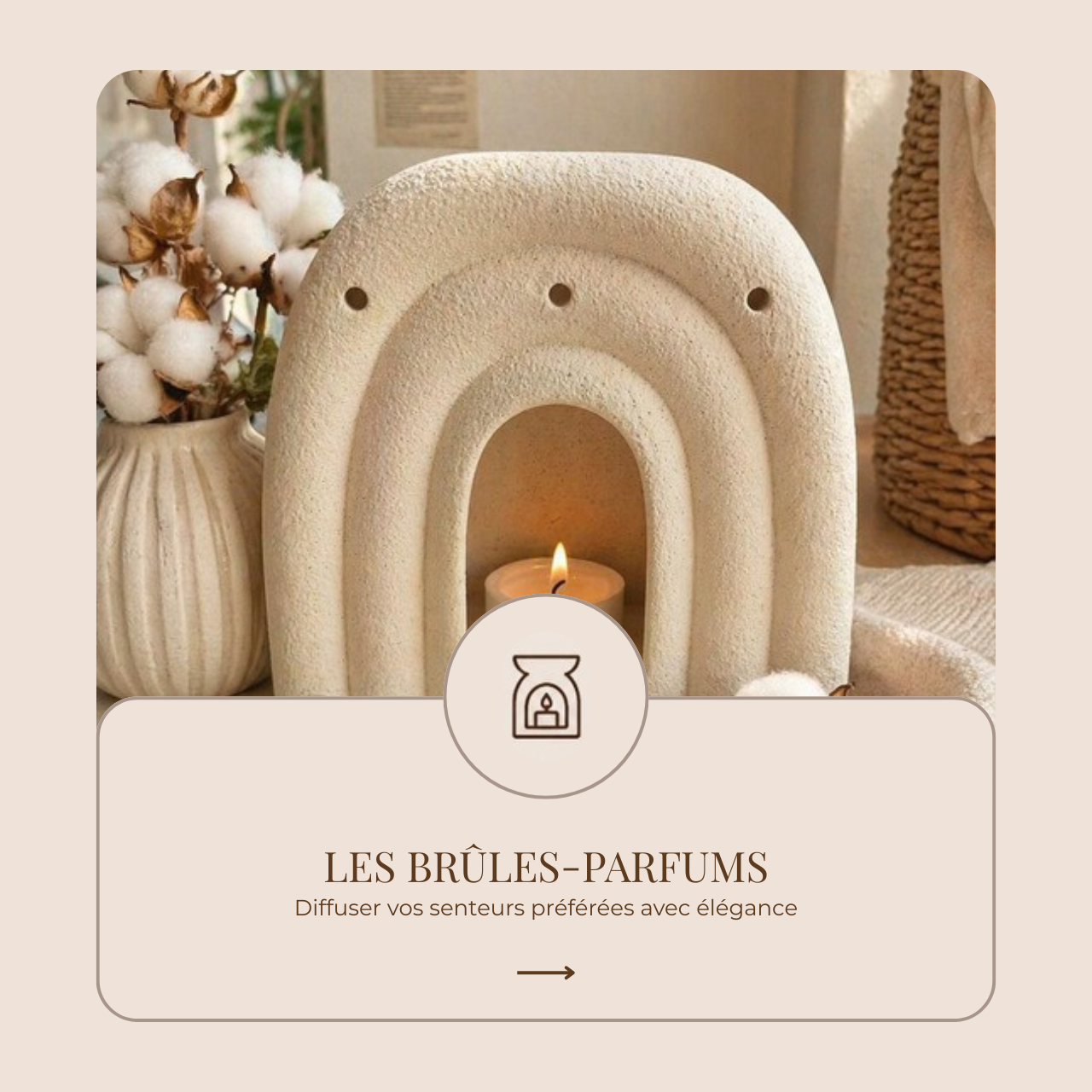 Brûle-parfum artisanal Unik & Sens – diffuseur de cire végétale parfumée