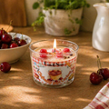 Bougie Parfumée Clafoutis aux Cerises – Cerise, Vanille & Fève Tonka Artisanale | Unik & Sens
