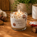 Bougie gourmande Chocolat Noisette Unik & Sens – cire végétale artisanale cacao et praliné